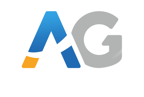 AG Logo ReImagined - White Text