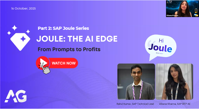 SAP Joule Webinar - Part 2 Cover Image