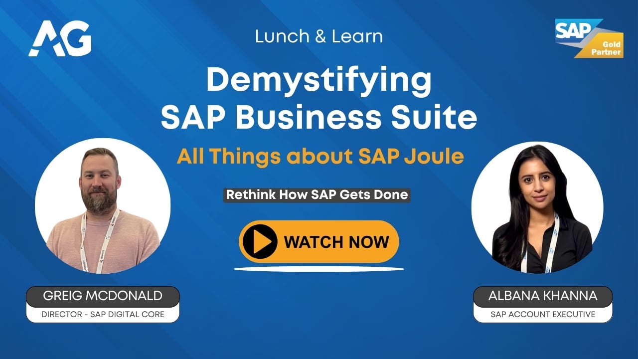 SAP Business Suite - All Things about SAP Joule - YouTube Thumbnail