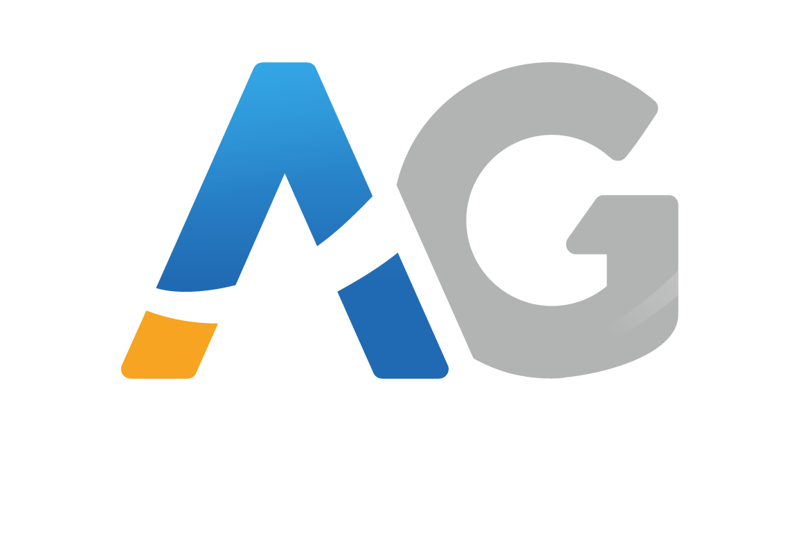 AG Logo ReImagined - White Text