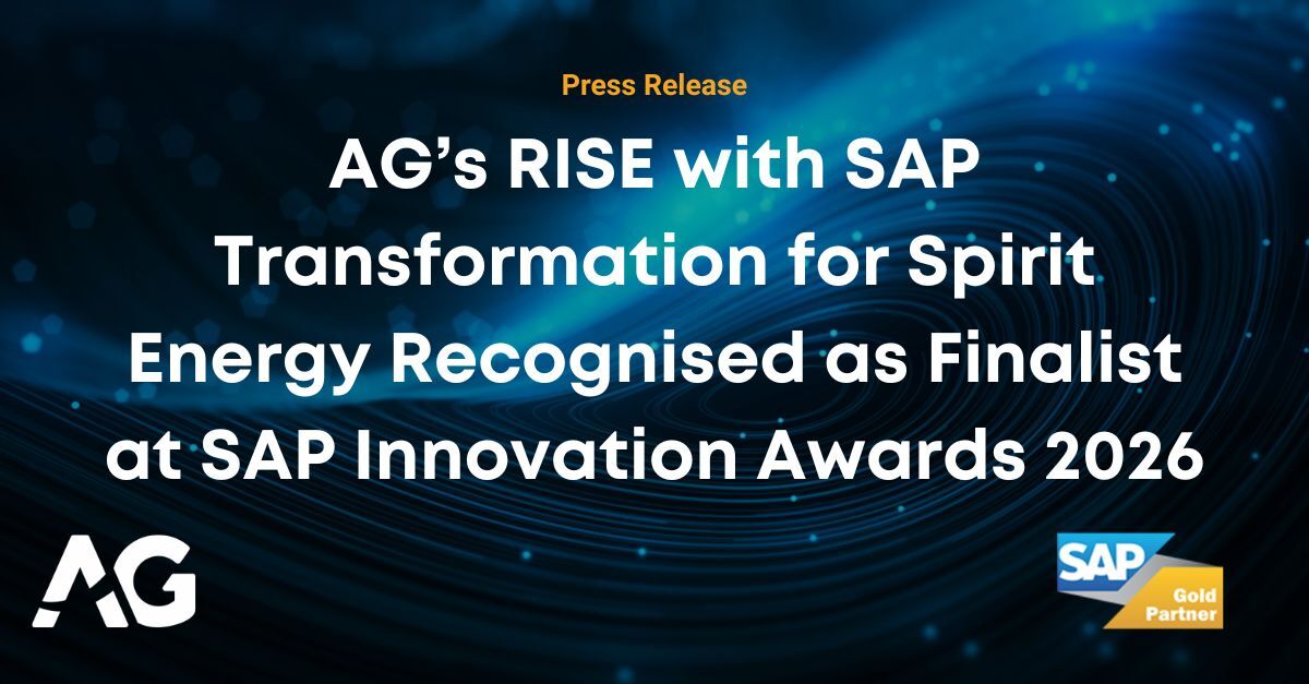 AG’s RISE with SAP Transformation for Spirit Energy Recognised as Finalist at SAP Innovation Awards 2026